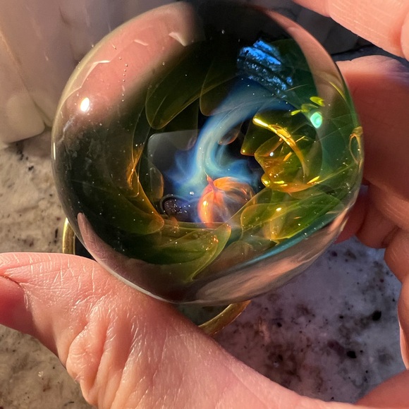 One of a Kind Glass Sphere Hold a galaxy in your hand! - Picture 7 of 10